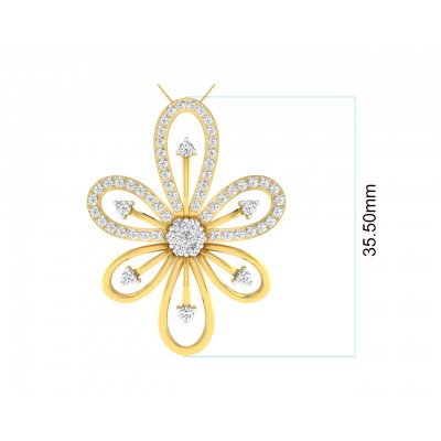 Rhea Diamond Pendant in Gold